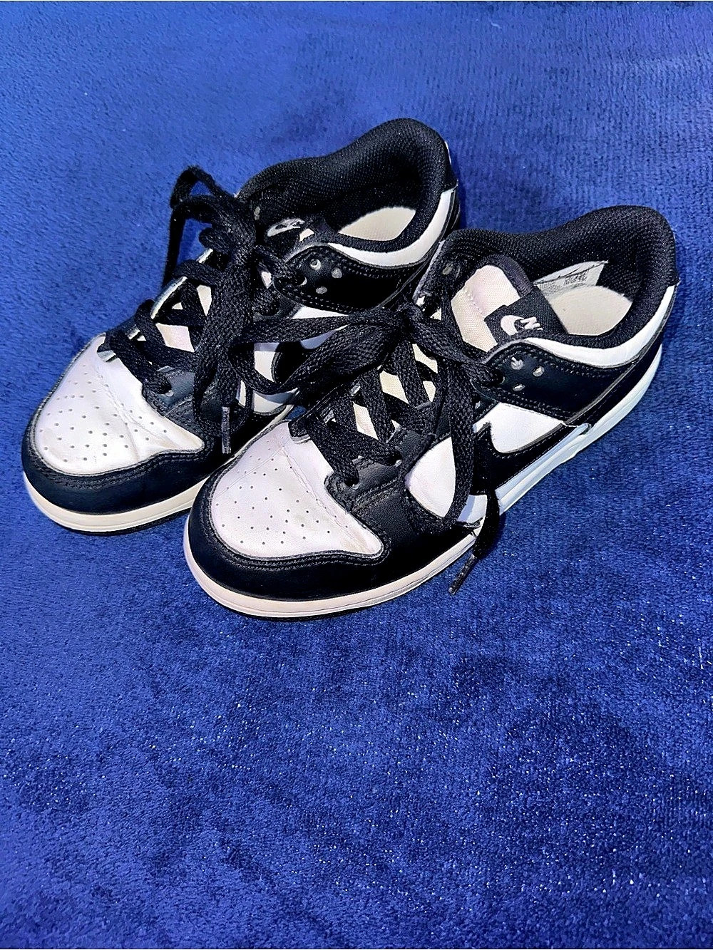 Nike Dunk Low Panda Black White Sneakers CW1588-100 Kids Size 2.5Y